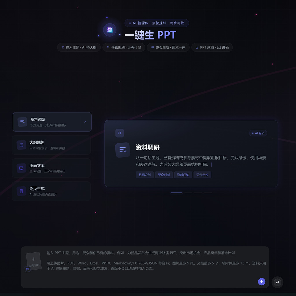 一键生成商业PPT与高精度提案展示
